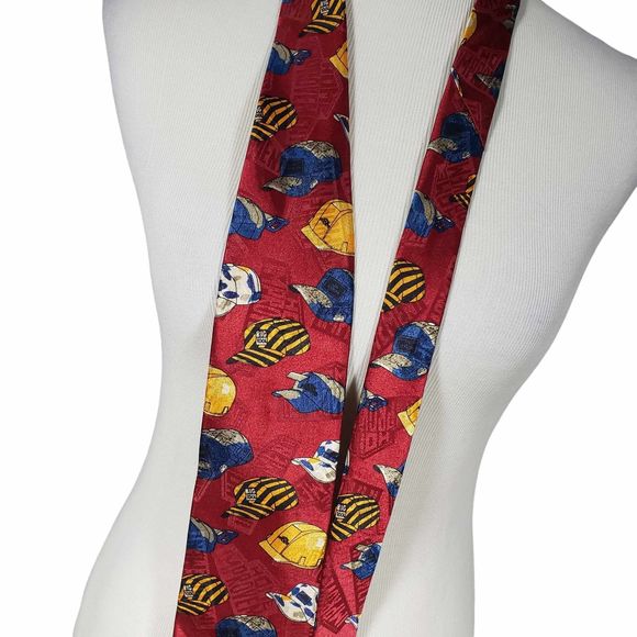 Home Improvement Tim's Work Hats Polyester Novelty Men's Necktie Tie - Picture 2 of 5